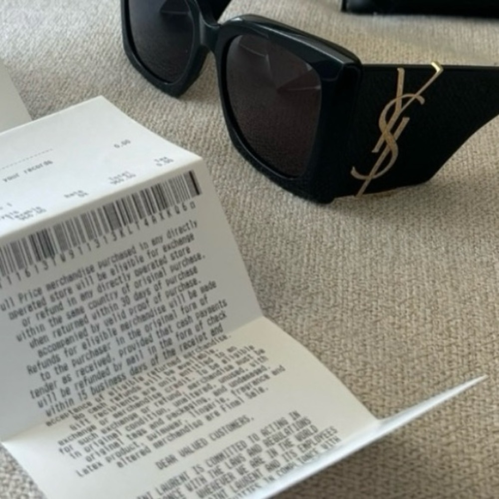 Authentic Saint Laurent SL M119 BLAZE cat eye Sunglasses with gold YSL emblem - Picture 3 of 16